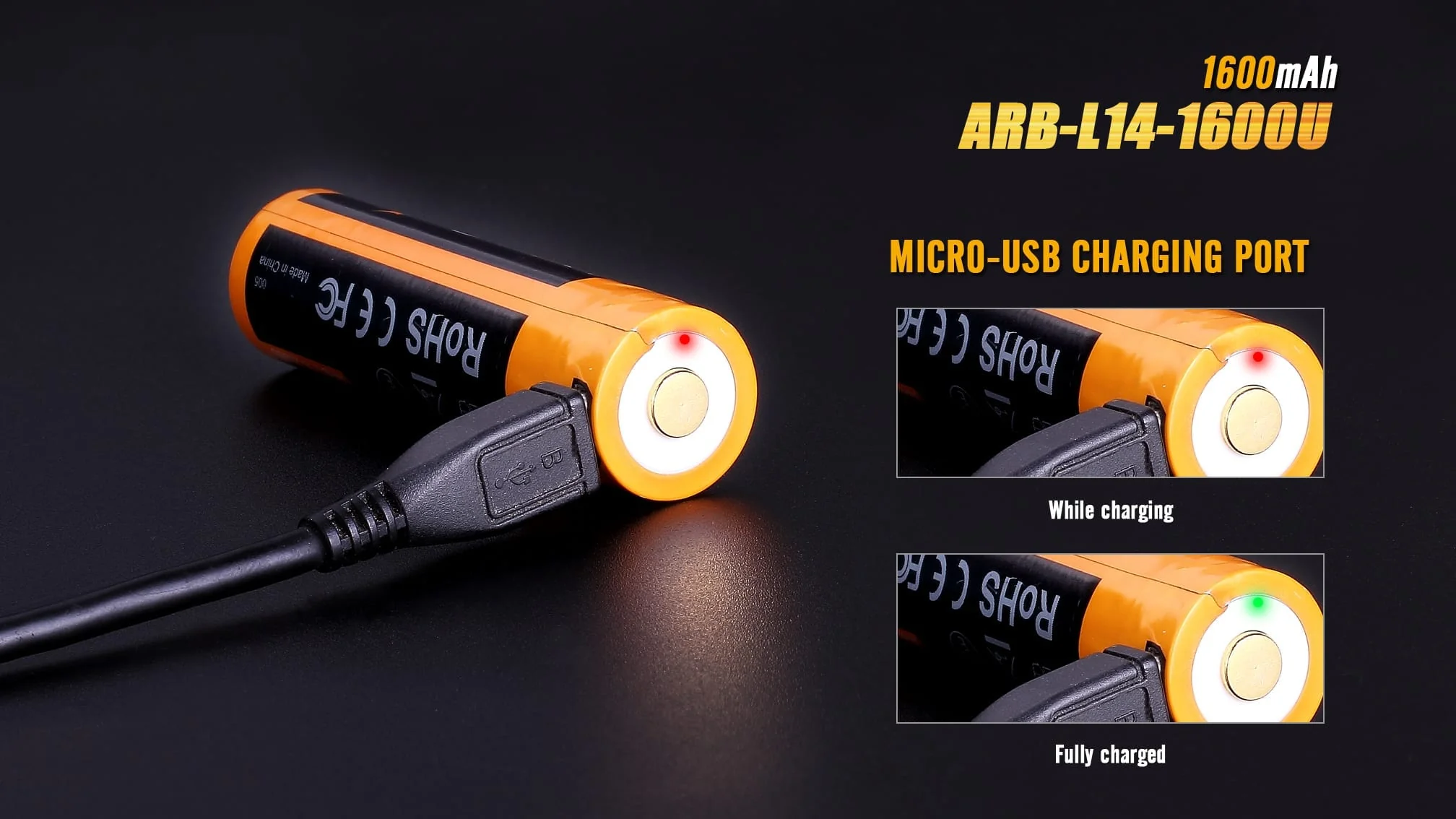 ARB-L14-1600U Built-in USB Rechargeable Battery - Image 3