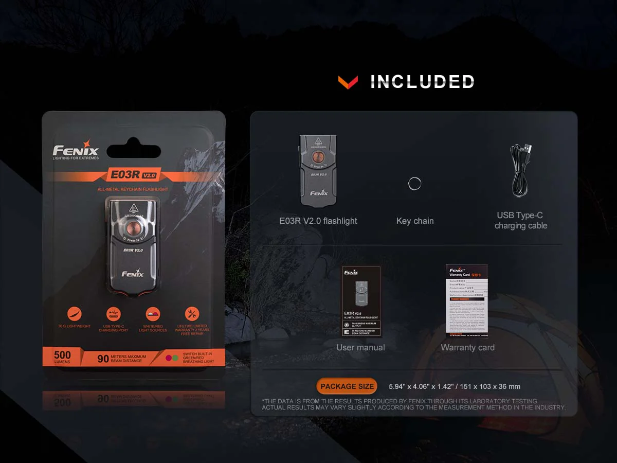 Fenix E03R V2.0 Keychain Flashlight - Image 17