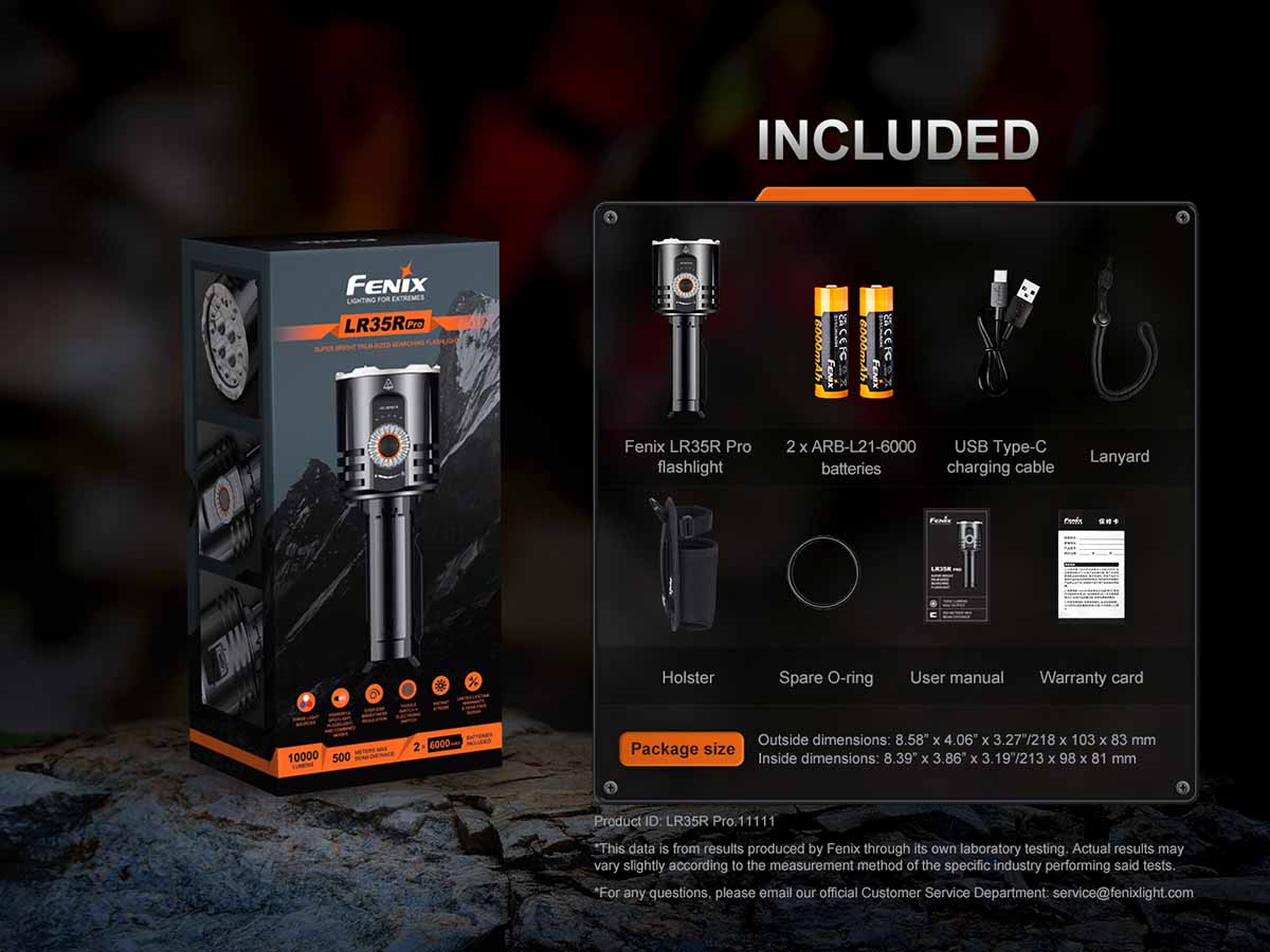 Fenix LR35R PRO 10000 Lumen Flashlight - Image 18