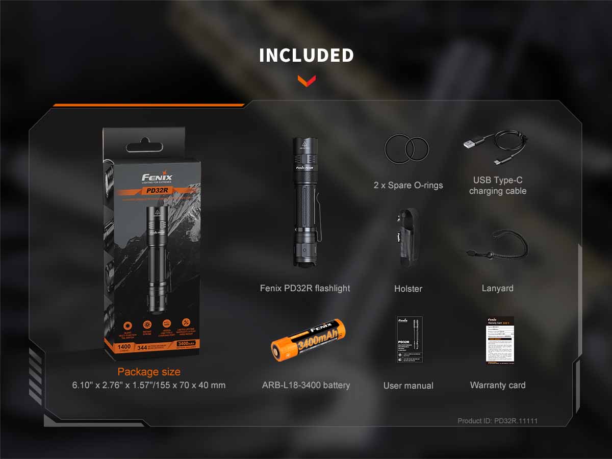 Fenix PD32R Rechargeable Flashlight - Image 19