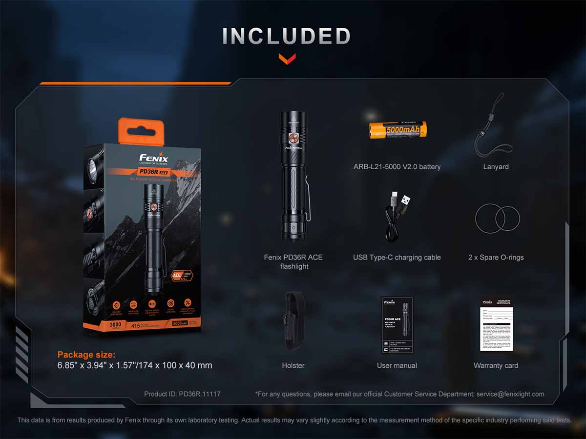 Fenix PD36R ACE Flashlight - Image 20