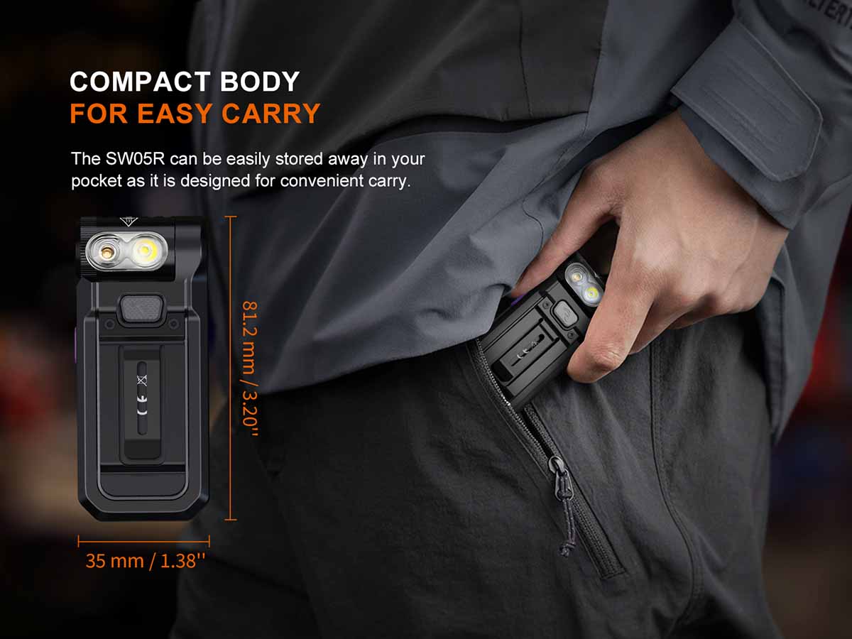 Fenix SW05R-UV Clip On Flashlight with UV Light - Image 10