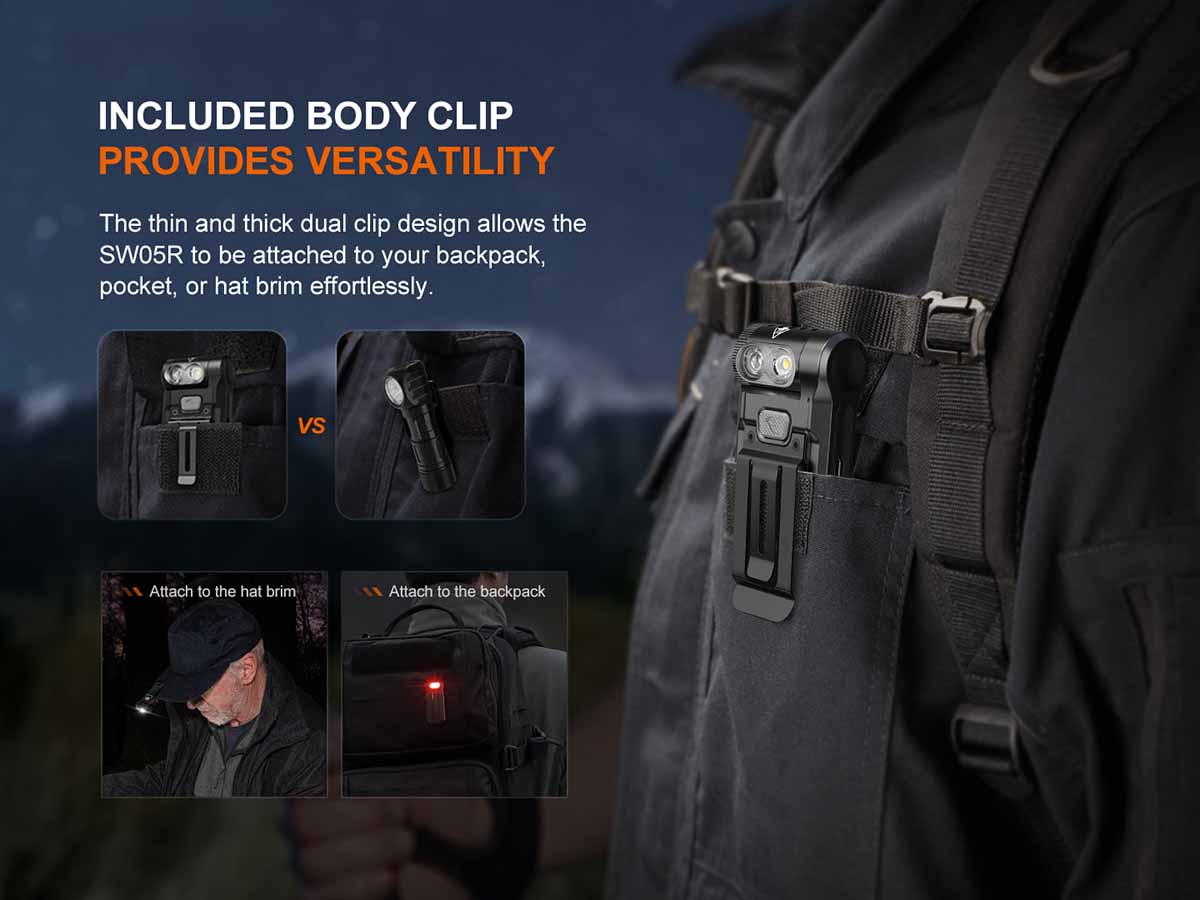 Fenix SW05R-UV Clip On Flashlight with UV Light - Image 12