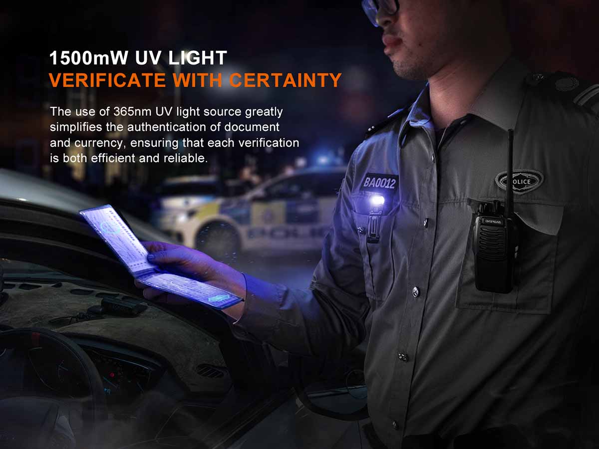 Fenix SW05R-UV Clip On Flashlight with UV Light - Image 6