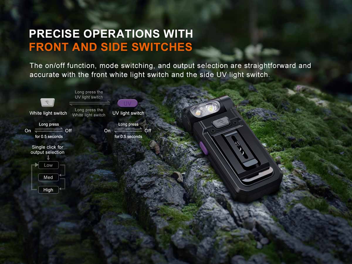 Fenix SW05R-UV Clip On Flashlight with UV Light - Image 7